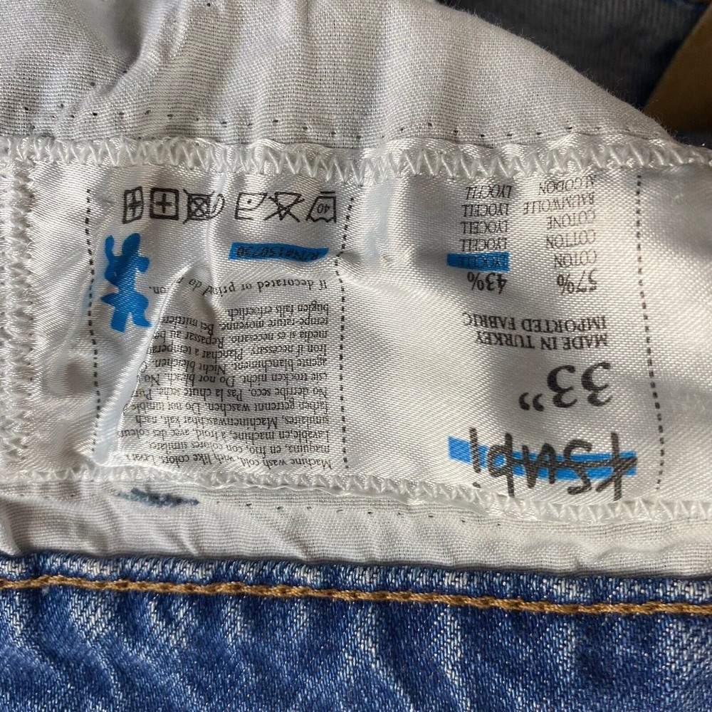 KSUBI Men's Bullet Crop Blazed Jeans Blue Size 33 NWT - Picture 7 of 12
